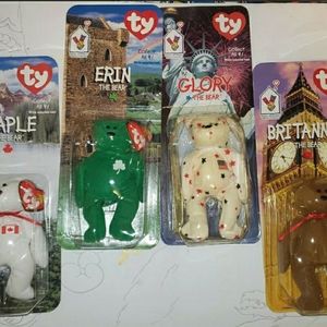 TY BEANIE BABIES 1999 4 COUNTRIES SET